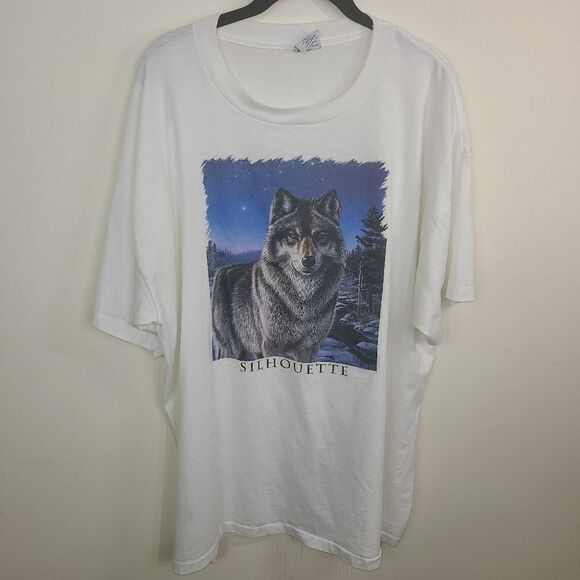 Cal Cru Retro Wolf "Silhouette" Tee Shirt - Picture 1 of 7